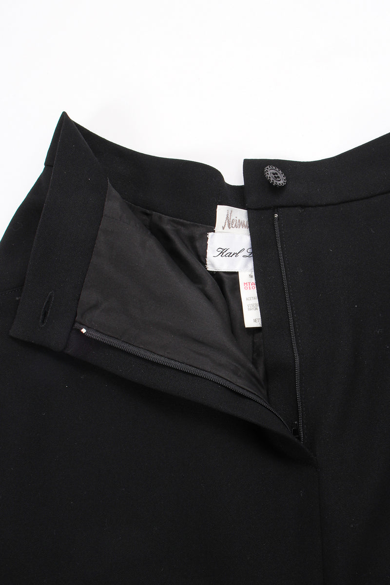 VIntage Karl Lagerfeld Mesh Cutout Jacket & Skirt Set zip fly at Recess LA