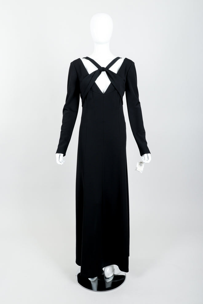 Vintage Karl Lagerfeld Twist Front Dress on Mannequin front at Recess Los Angeles