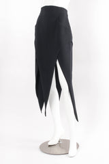 Vintage Karl Lagerfeld High Waist Pointed Hem Skirt III on mannequin side at Recess Los Angeles