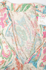 Recess Los Angeles Vintage Lucie Ann Floral Lamé Glitter Batwing Top