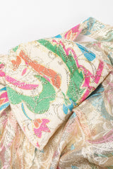 Recess Los Angeles Vintage Lucie Ann Floral Lamé Glitter Batwing Top