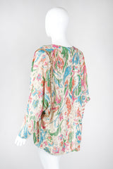 Recess Los Angeles Vintage Lucie Ann Floral Lamé Brocade Glitter Batwing Top