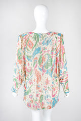 Recess Los Angeles Vintage Lucie Ann Floral Lamé Brocade Glitter Batwing Top