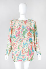 Recess Los Angeles Vintage Lucie Ann Floral Lamé Brocade Glitter Batwing Top