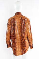 Vintage Katharine Hamnett Python Snake Print Blouse mannequin back @ Recess LA