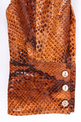 Vintage Katharine Hamnett Python Snake Print Blouse sleeve detail @ Recess LA