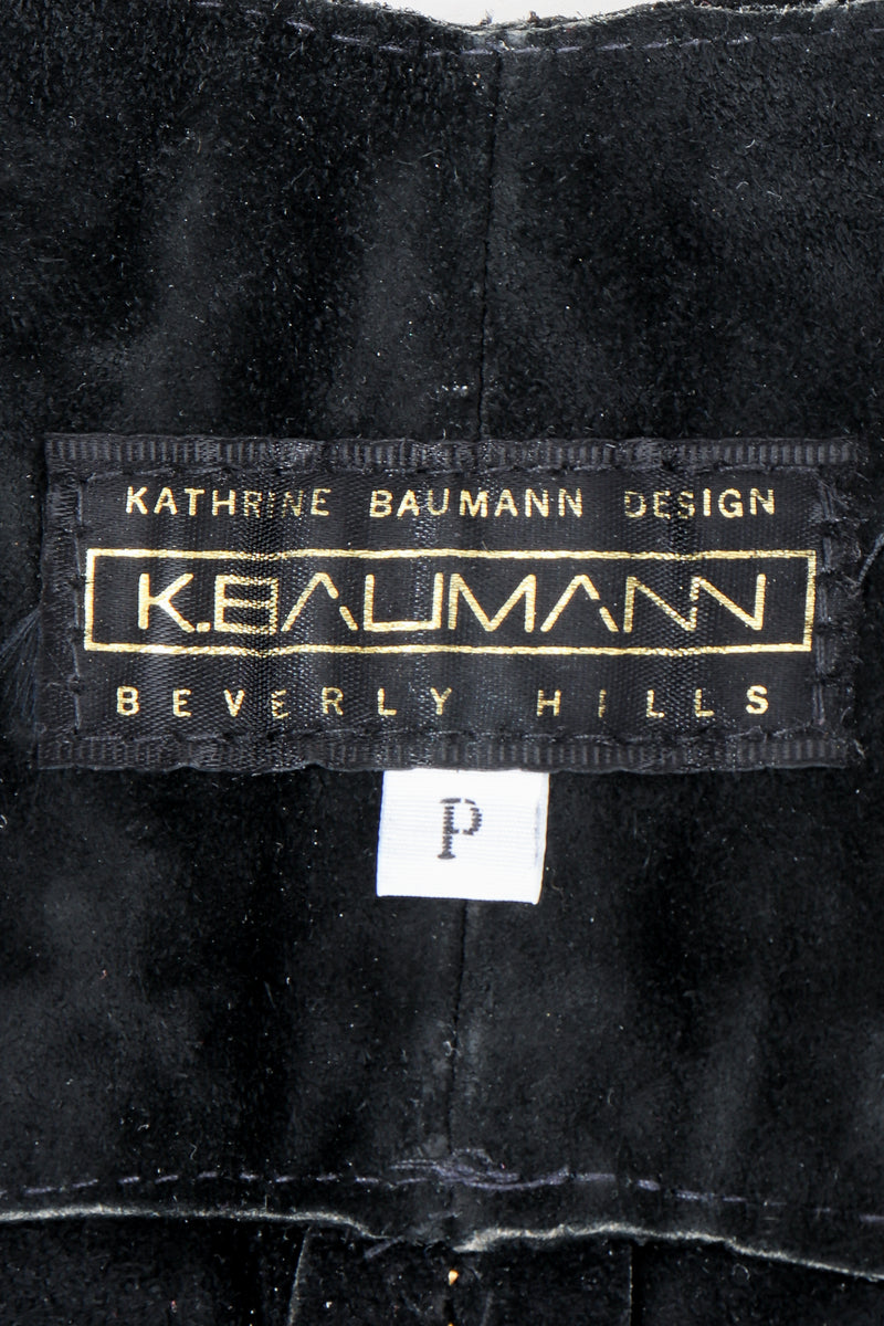 Vintage Katherine Baumann gold foil label