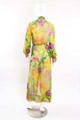 Vintage Ken Scott Tropical Chiffon Shirt Dress Duster on Mannequin back at Recess LA