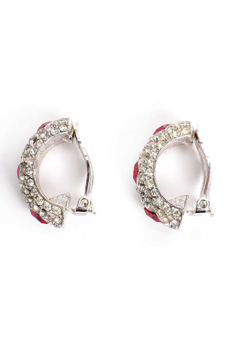 Vintage Kenneth Jay Lane Diamond Ruby Collar Bracelet & Earring Set earrings @ Recess LA