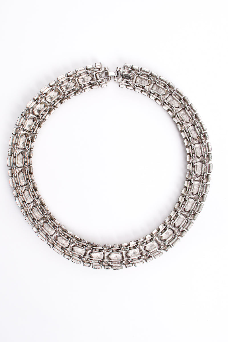 Vintage Kenneth Jay Lane Diamond Ruby Collar Bracelet & Earring Set necklace back at Recess LA