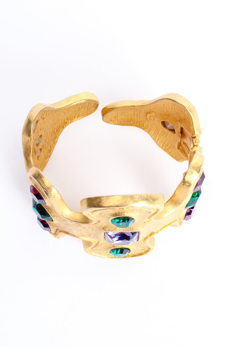 Vintage Kenneth Lane Jeweled Wavy Cuff Bracelet top at Recess Los Angeles