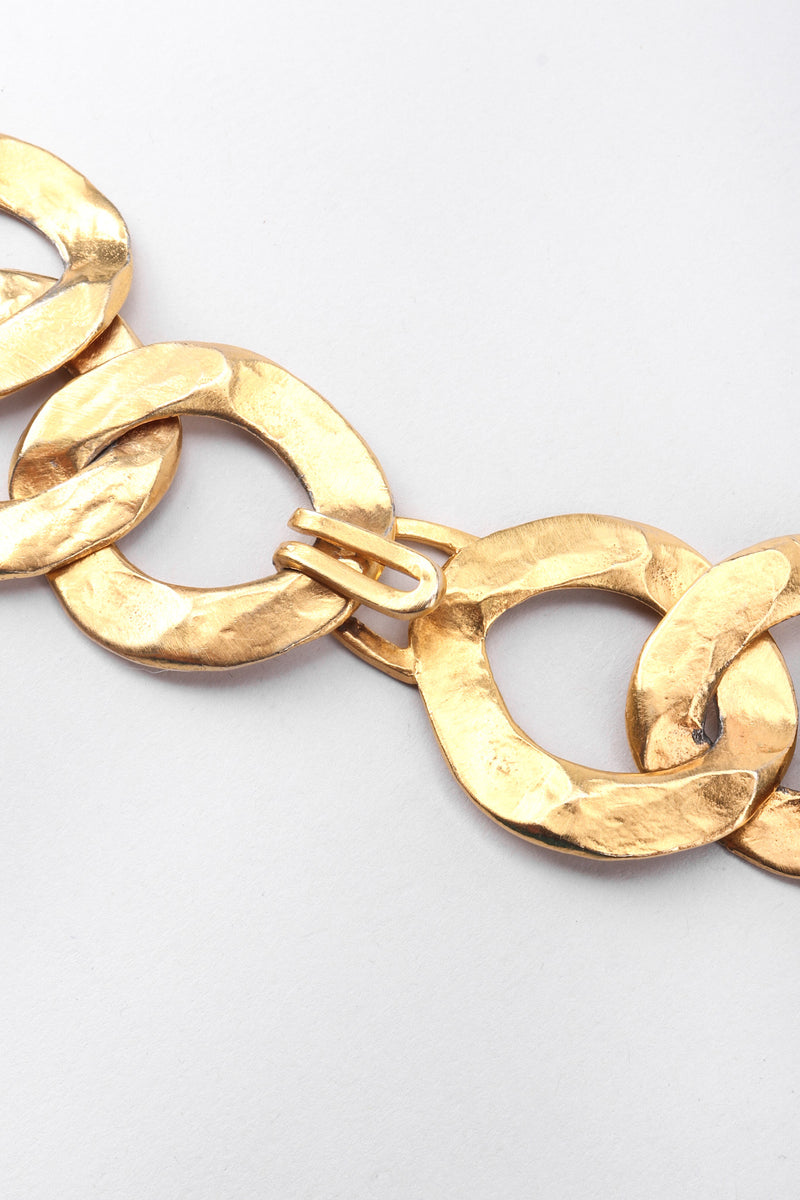 Vintage Kenneth Jay Lane Gold Hammered Chain Link Belt – Recess