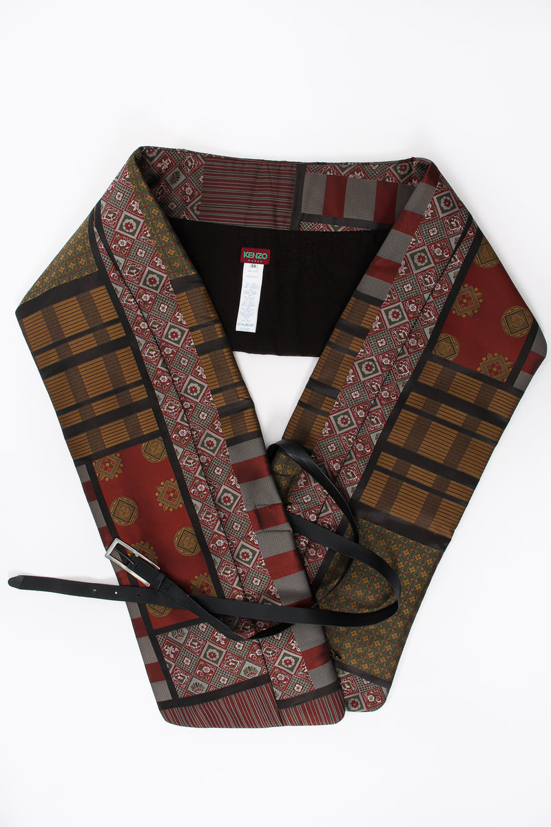 Vintage Kenzo Japanese Mon Shawl Top & Pant Set shawl flat at Recess Los Angeles