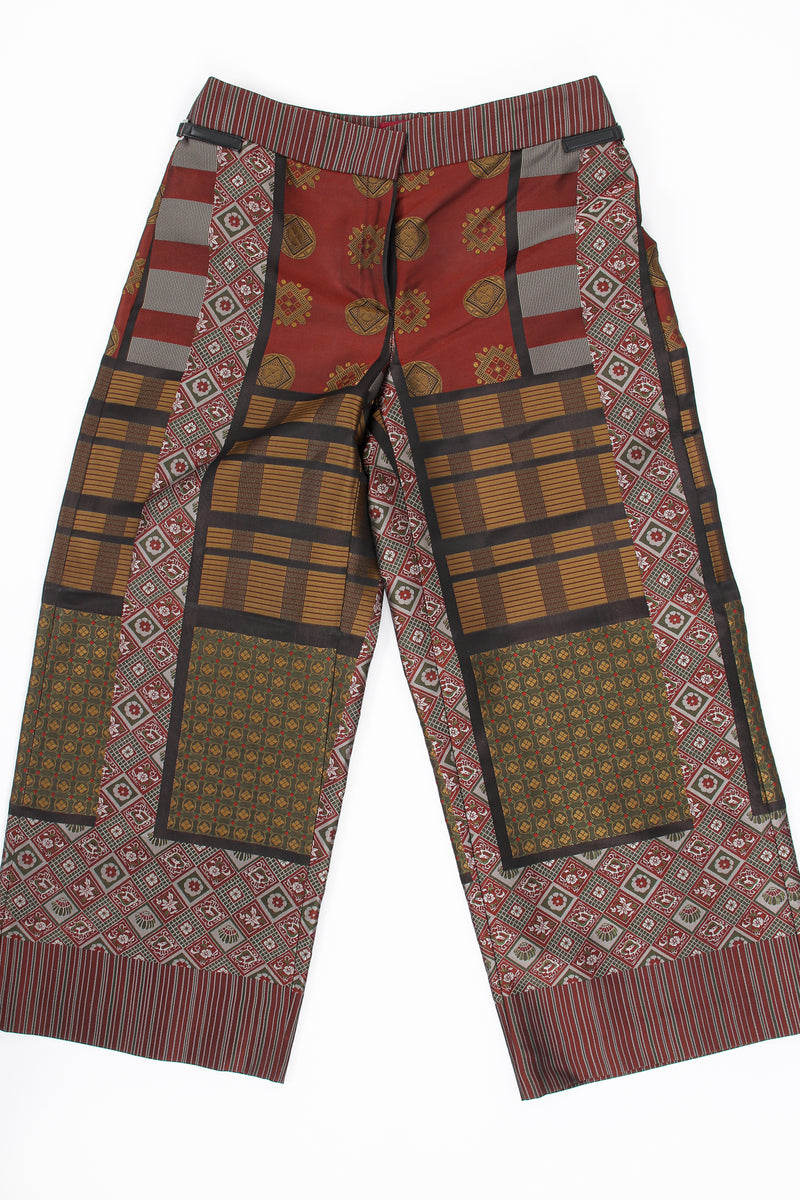 Vintage Kenzo Japanese Mon Shawl Top & Pant Set pant flat at Recess Los Angeles