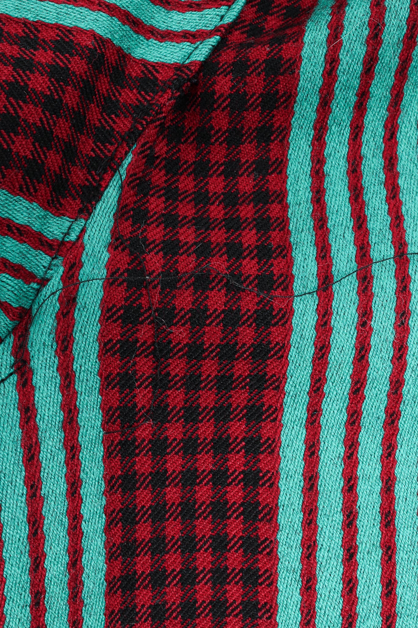 Vintage Kenzo Oversized Striped Plaid Shirt loose thread crop at Recess Los Angeles