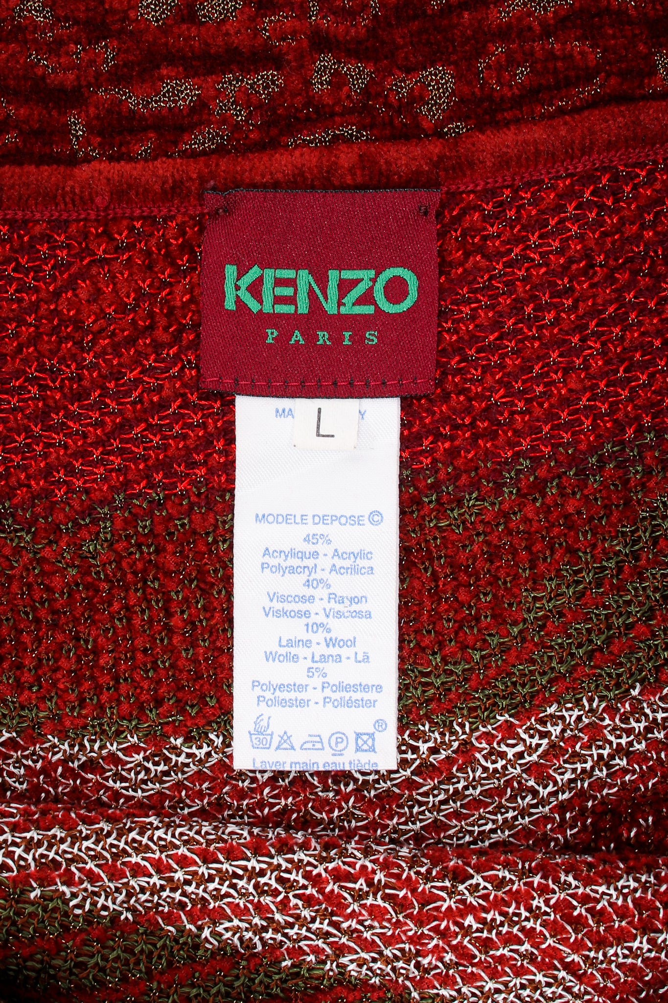 Vintage Kenzo Cloud Cowl Tunic Sweater label at Recess Los Angeles