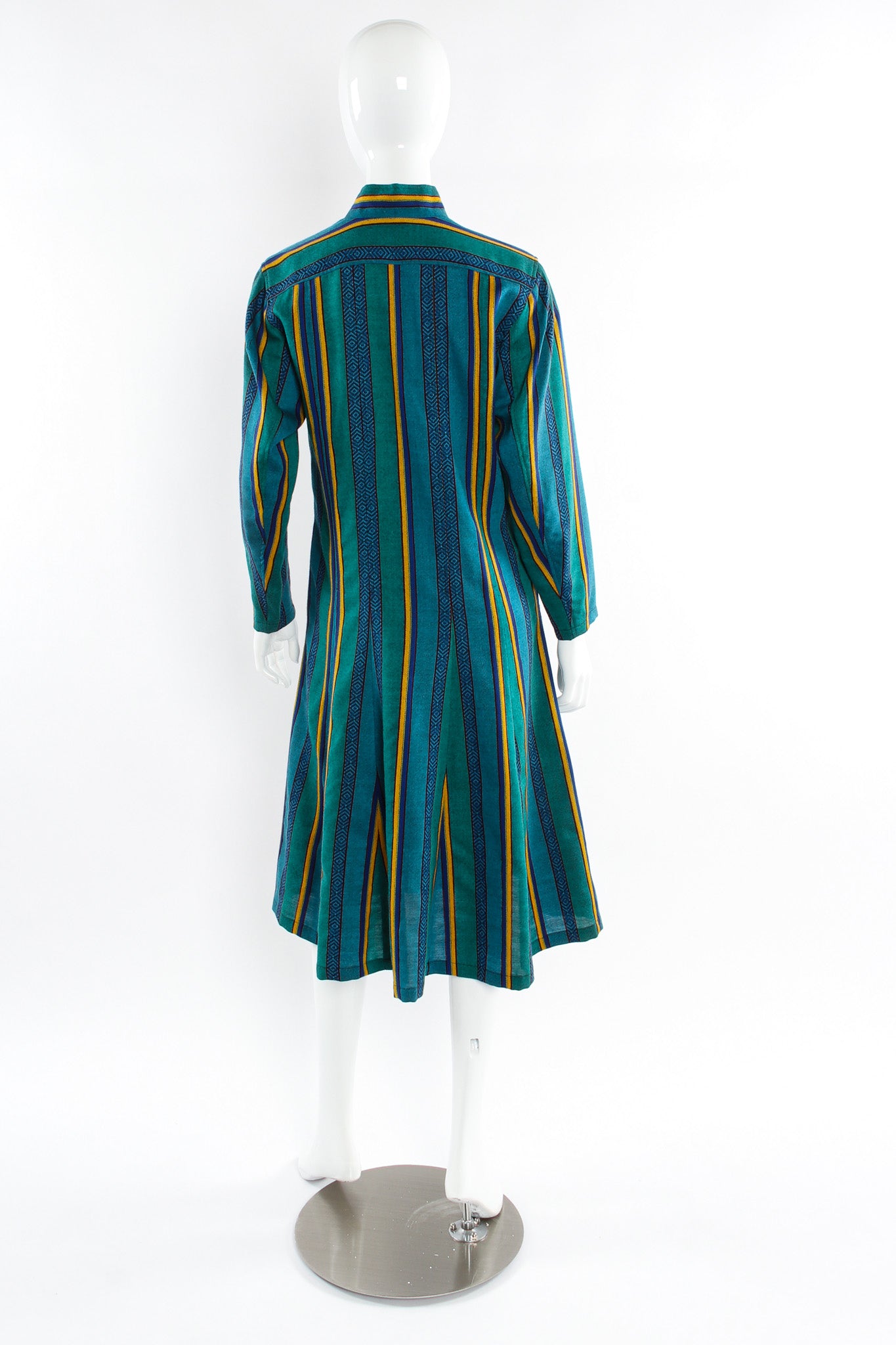 Vintage Kenzo Stripe Print Wool Dress mannequin back @ Recess LA