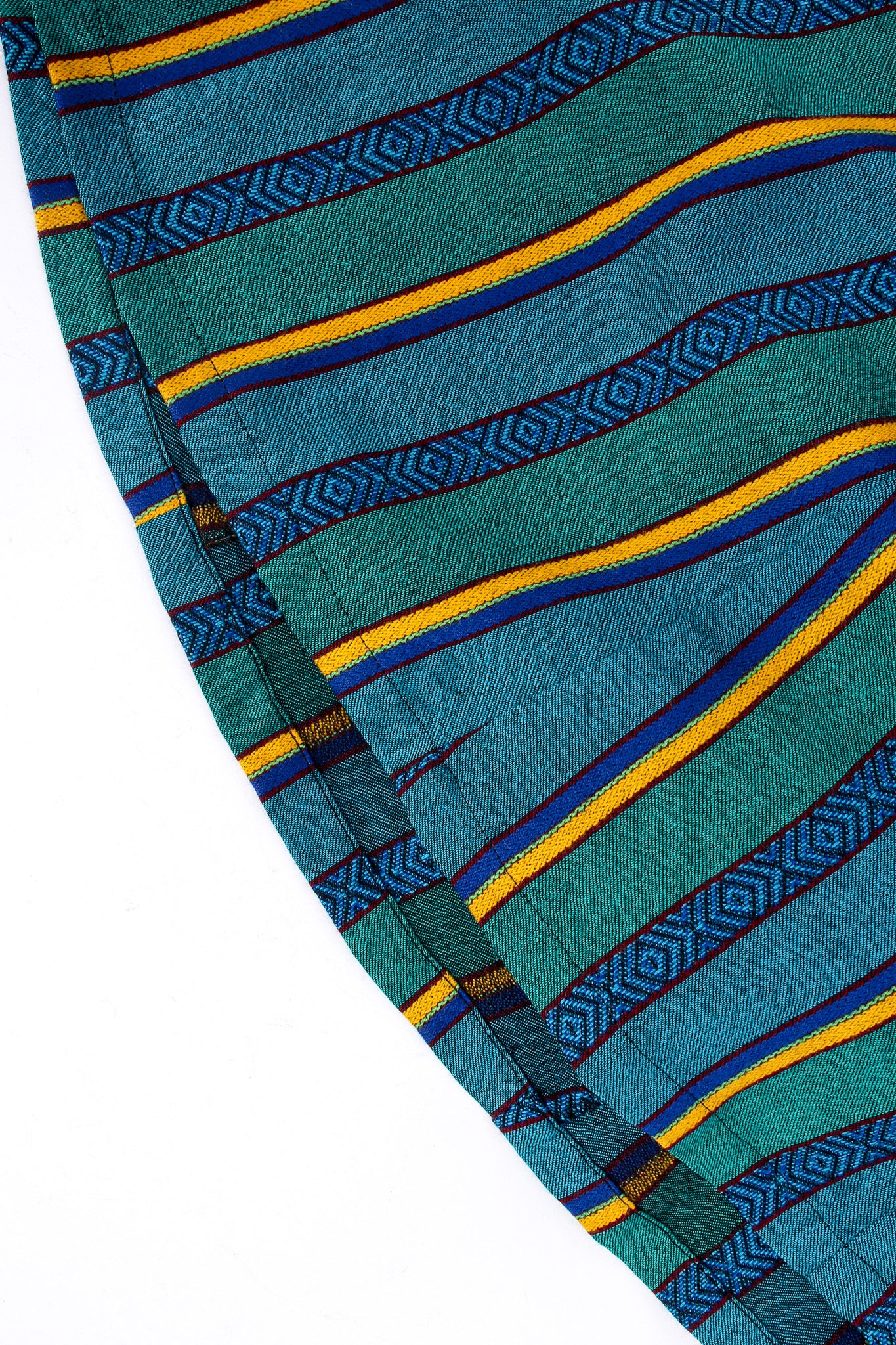 Vintage Kenzo Stripe Print Wool Dress hem/print @ Recess LA