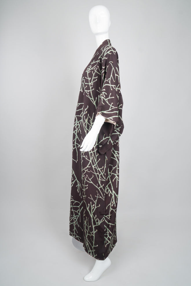 Japanese Silk Spring Bud Dries Van Noten Inspired Vintage Komon Kimono