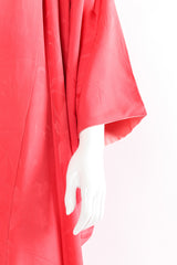 Carmine pink floral embossed kimono mannequin sleeve close @recessla