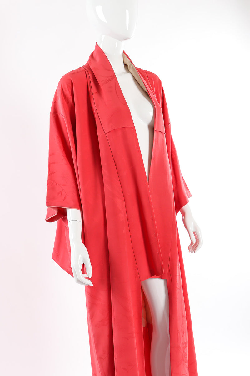 Carmine pink floral embossed kimono mannequin 3/4 @recessla