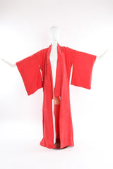 Carmine pink floral embossed kimono mannequin front arms out @recessla