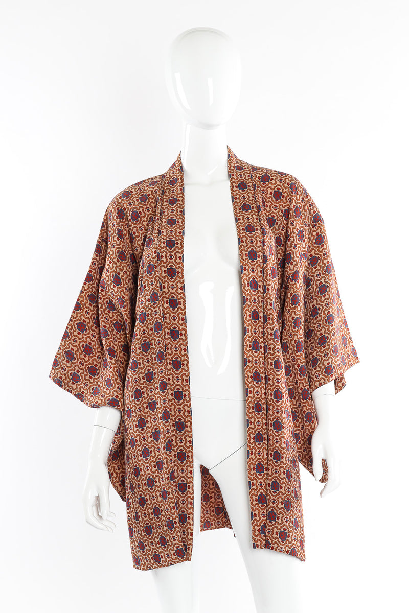 Jacquard crest kimono mannequin front arms down @recessla