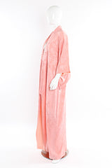 Pink kimono with embossed florals mannequin side arms down @recessla