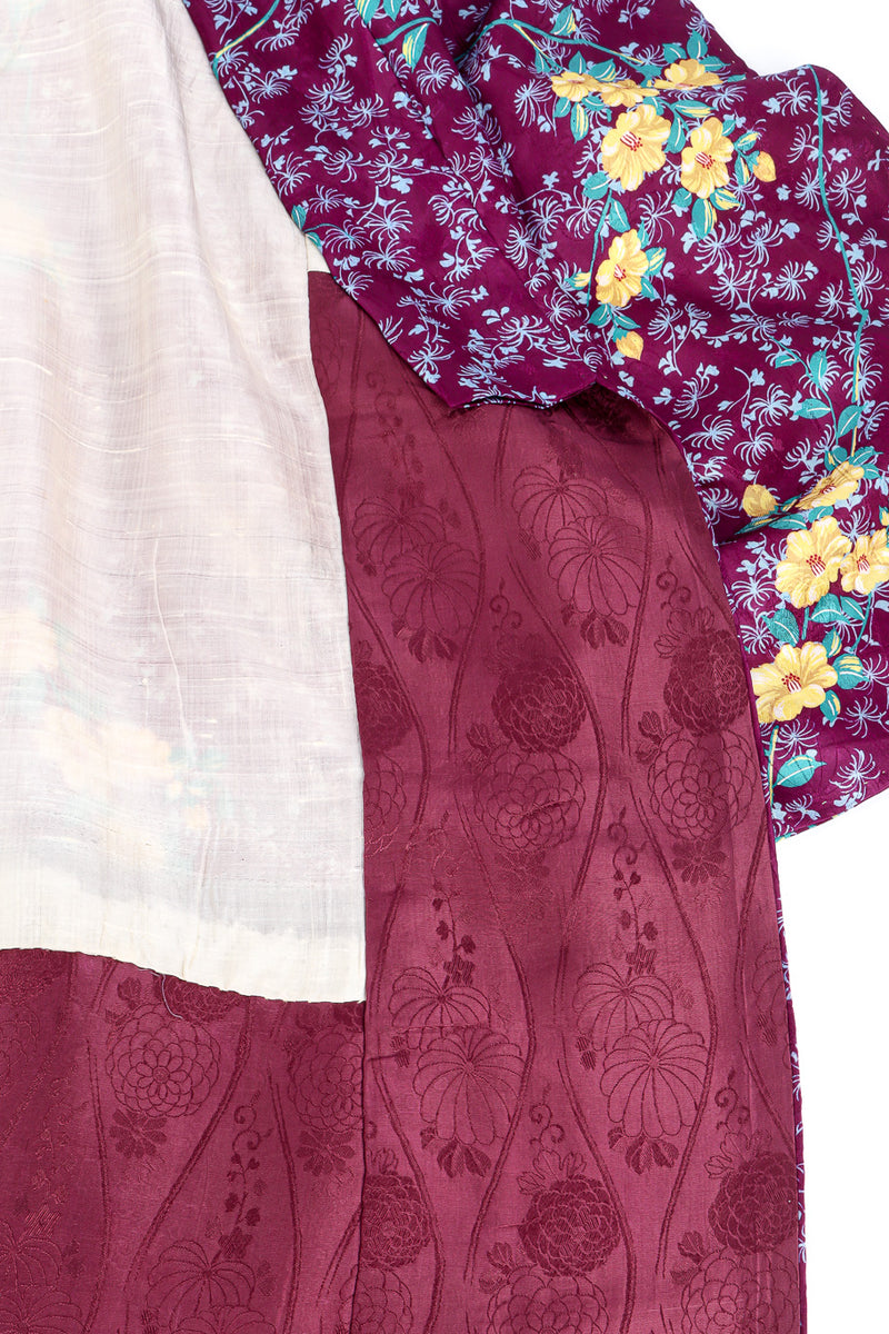 Japanese floral vine printed kimono lining detail @recessla