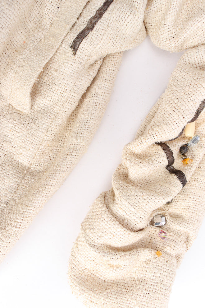 Vintage Kip Kirkendale Leather Fur Patchwork Jacket beadwork/sleeve detail @ Recess LA