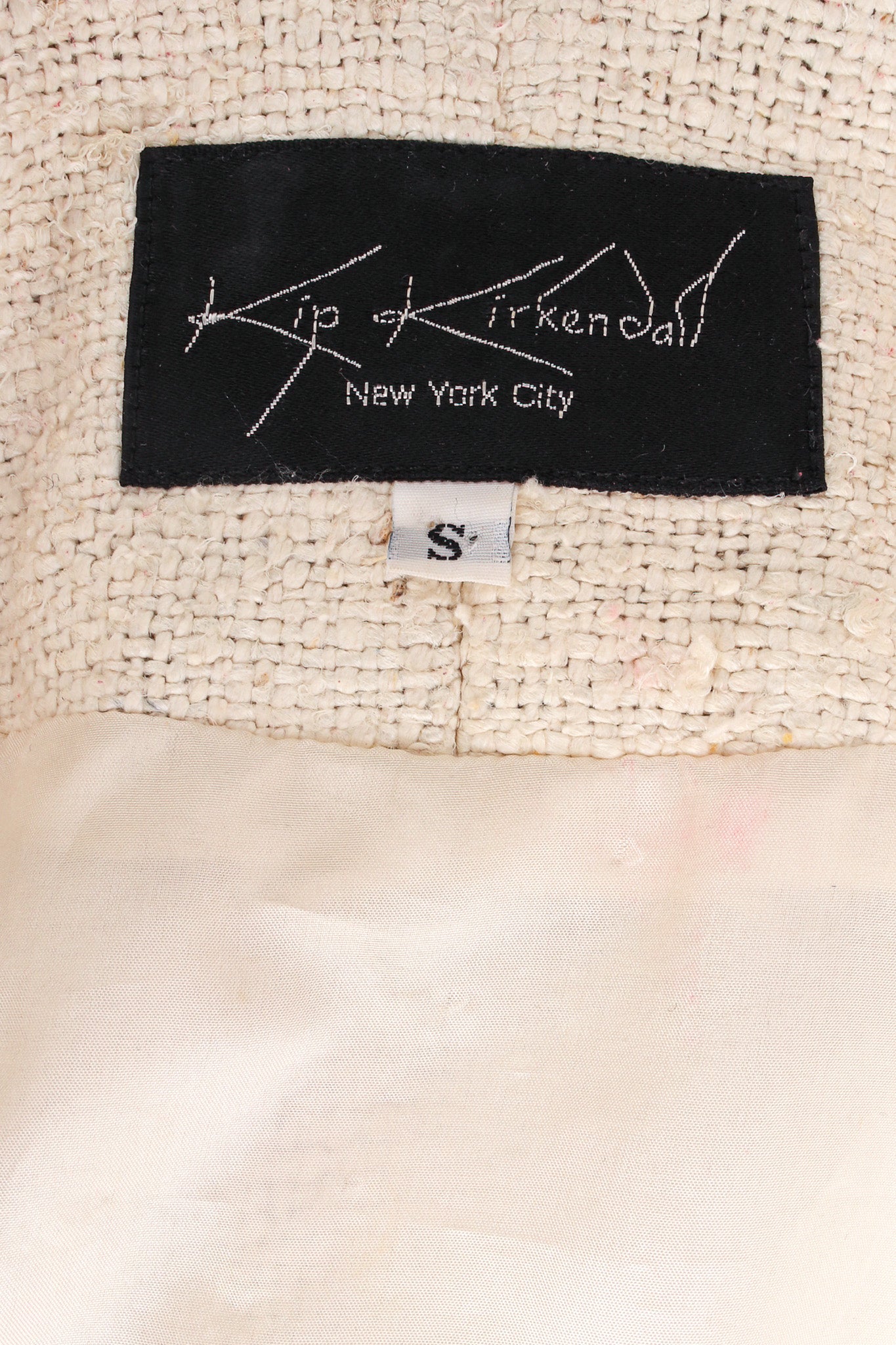 Vintage Kip Kirkendale Leather Fur Patchwork Jacket tag @ Recess LA
