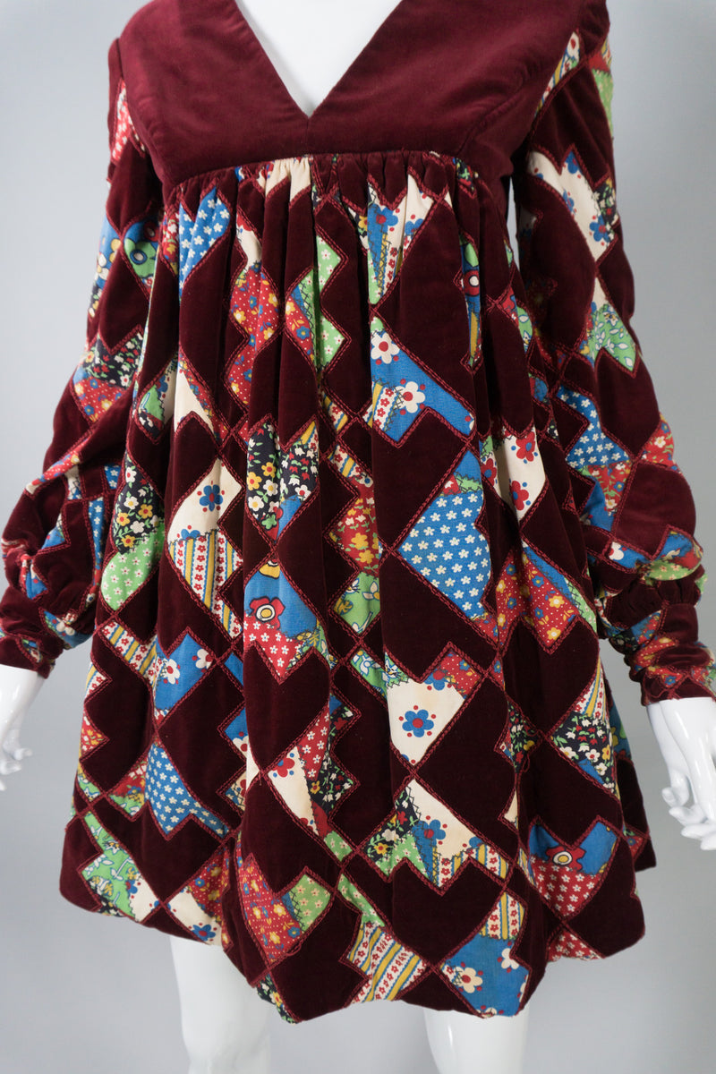 Gayle Kirkpatrick Velvet Patchwork MiniDress Recess Gayle Kirkpatrick Velvet Patchwork MiniDress Recess
