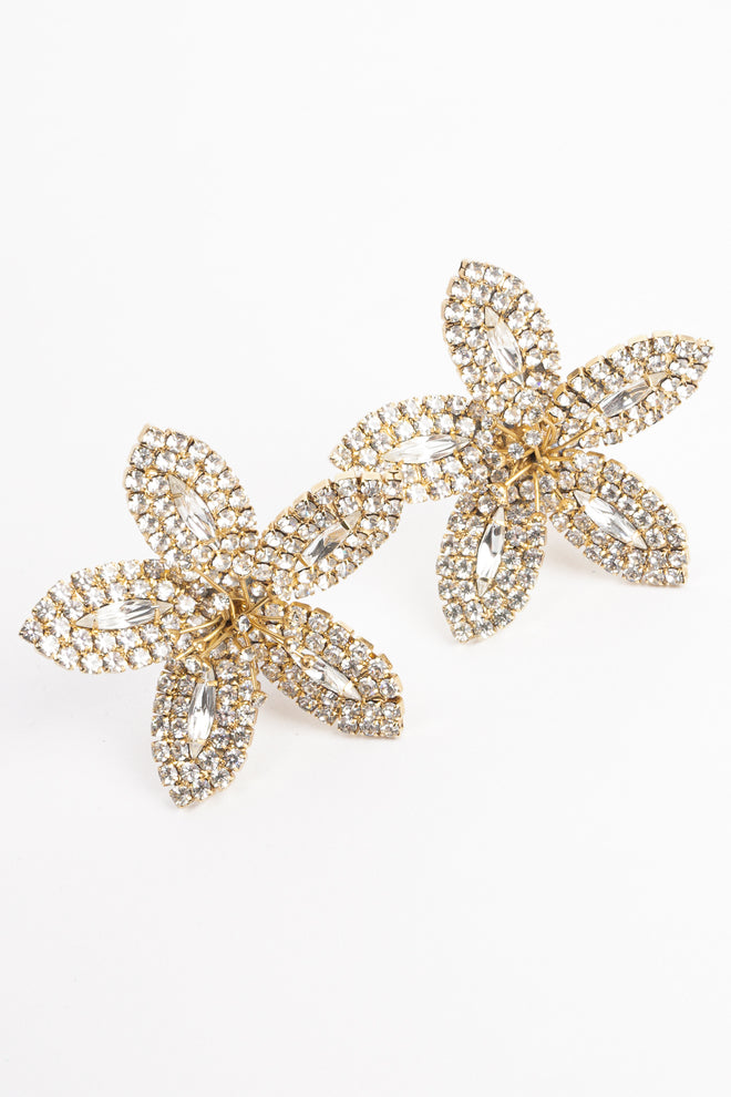 Vintage Kirks Folly Rhinestone Blossom Earrings at Recess Los Angeles