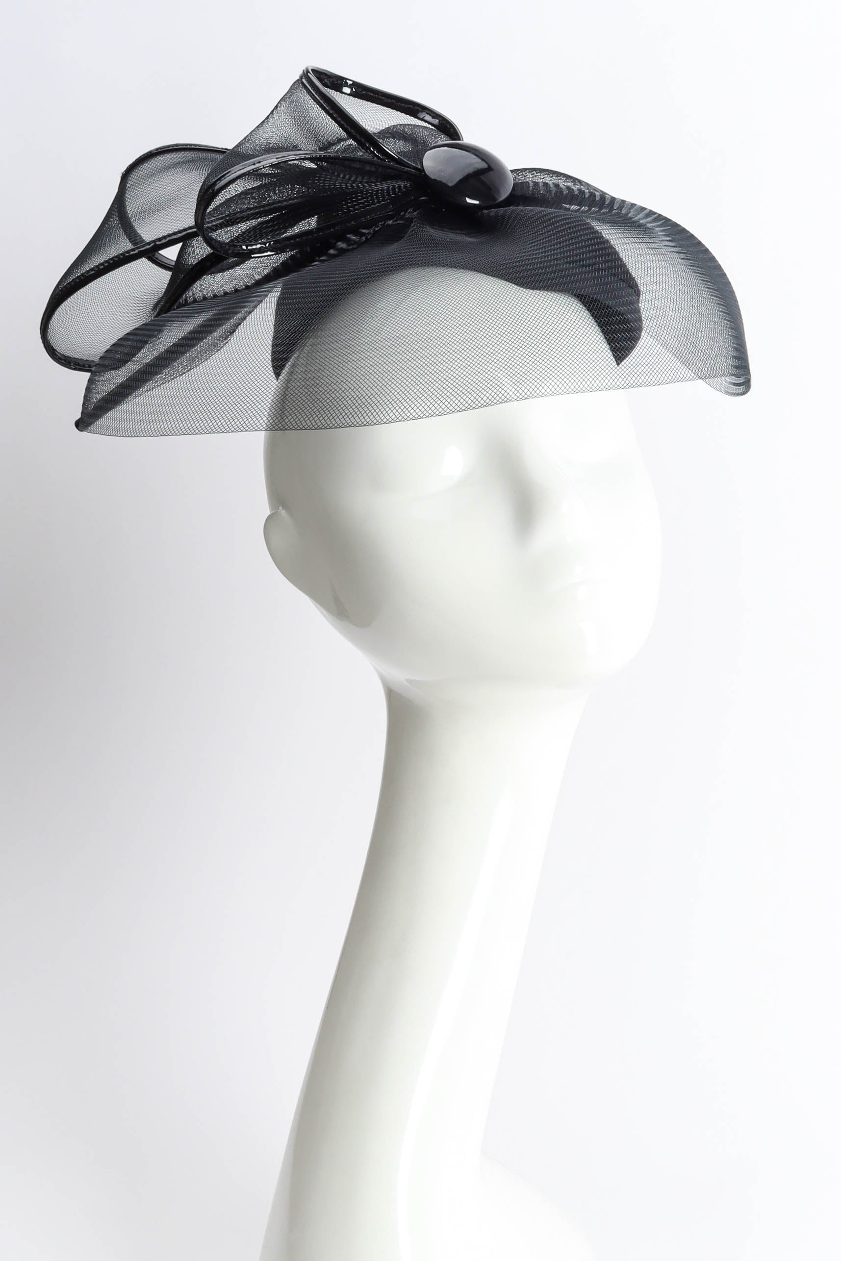 Vintage Kokin Veil Bow Fascinator Hat on mannequin @ Recess LA