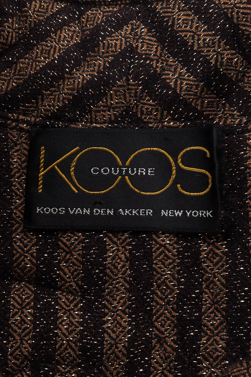 Vintage Koos Van Den Akker Leaf Foliage Fur Patchwork Coat tag @ Recess LA