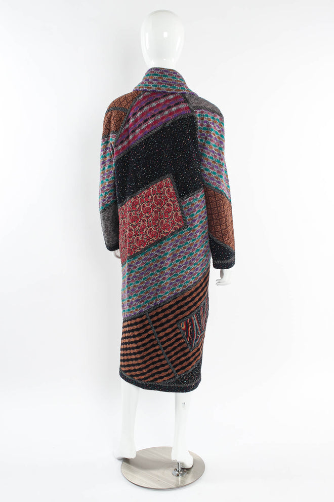 Vintage Koos Van Den Akker Stripe Patchwork Print Duster mannequin back @ Recess LA