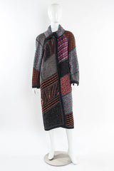 Vintage Koos Van Den Akker Stripe Patchwork Print Duster mannequin front  @ Recess LA