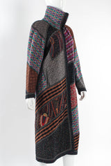 Vintage Koos Van Den Akker Stripe Patchwork Print Duster mannequin angle @ Recess LA