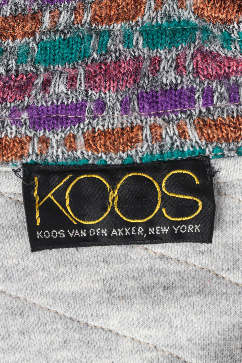 Vintage Koos Van Den Akker Stripe Patchwork Print Duster tag @ Recess LA