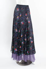 Vintage Koos Van Den Akker Abstract Tulip Leaf Skirt mannequin front @ Recess Los Angeles