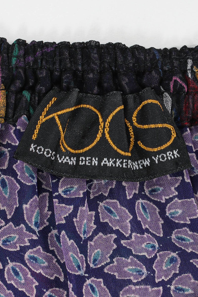 Vintage Koos Van Den Akker Abstract Tulip Leaf Skirt tag @ Recess Los Angeles