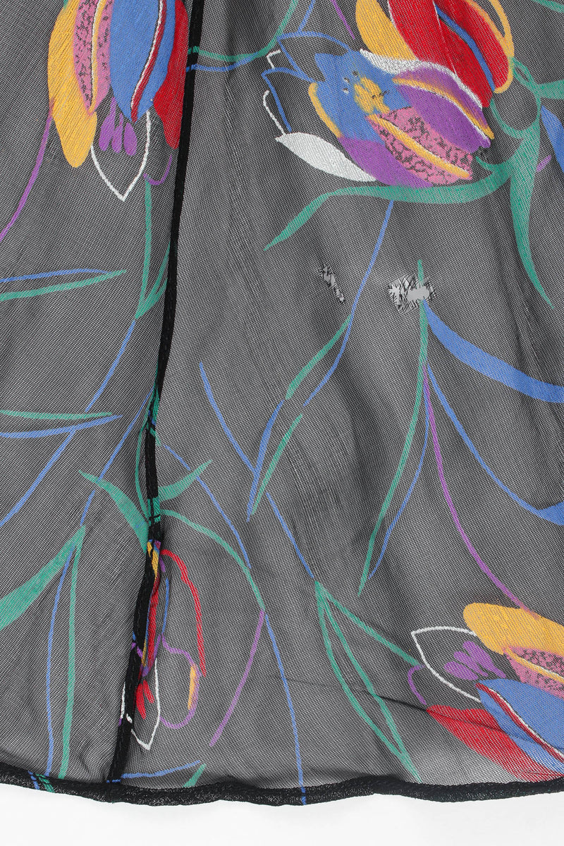Vintage Koos Van Den Akker Abstract Tulip Leaf Skirt holes on bottom hem @ Recess Los Angeles