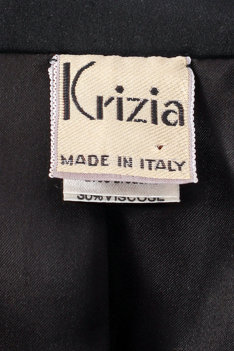 Vintage Krizia Floral Matador Beaded Jacket label at Recess Los Angeles