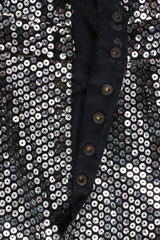 Vintage Krizia Metallic Sequin Silk Dress back snap buttons @ Recess LA