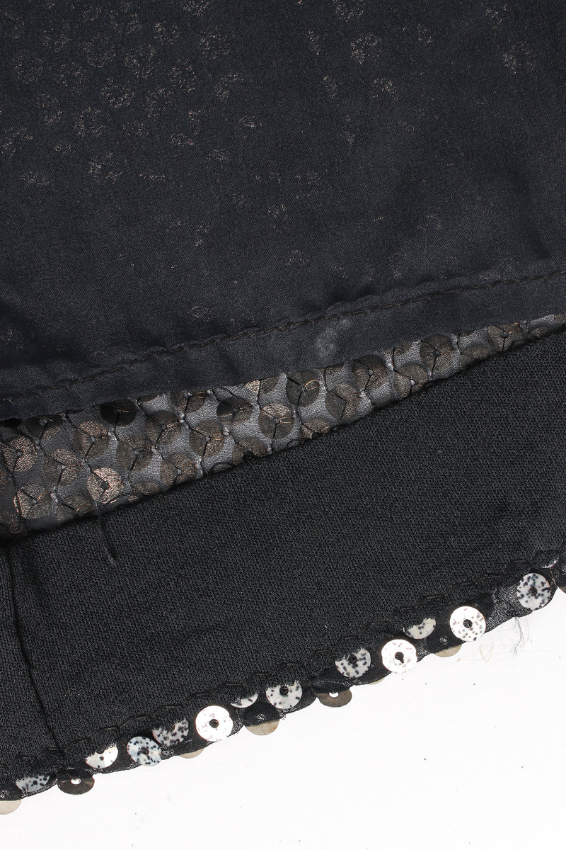 Vintage Krizia Metallic Sequin Silk Dress hem/lining @ Recess LA