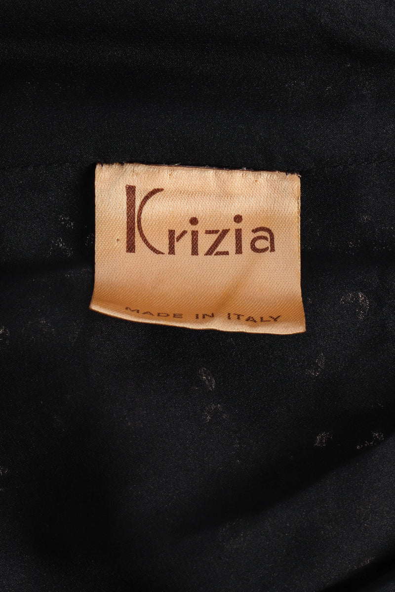 Vintage Krizia Metallic Sequin Silk Dress label @ Recess LA