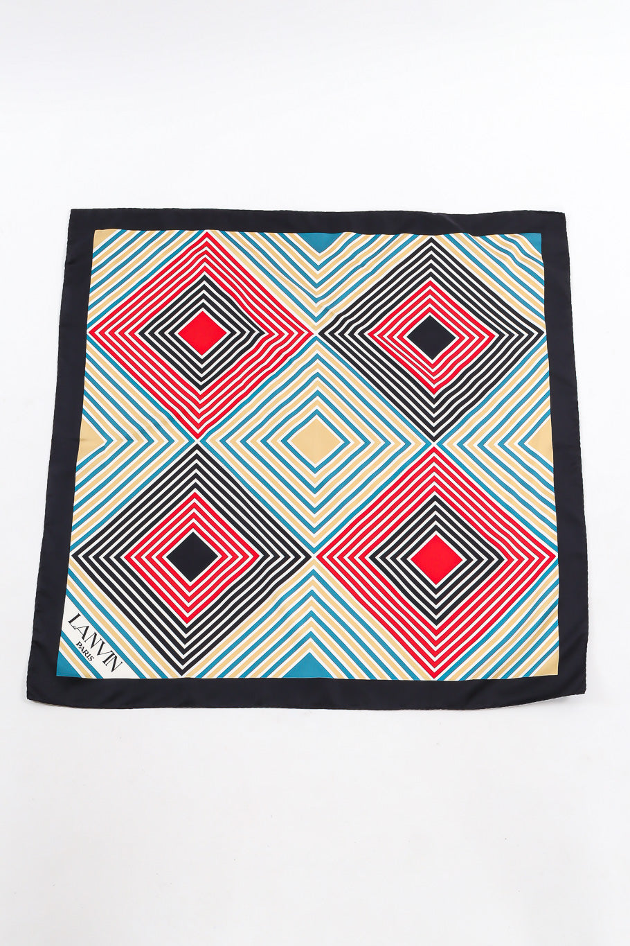 Geometric mirage pattern scarf by Lanvin Flat Lay photo. @recessla