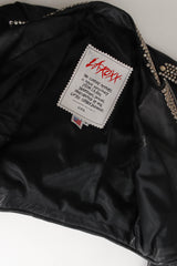 Vintage L.A. Roxx Leather Rhinestone & Studded Jacket liner @ Recess LA