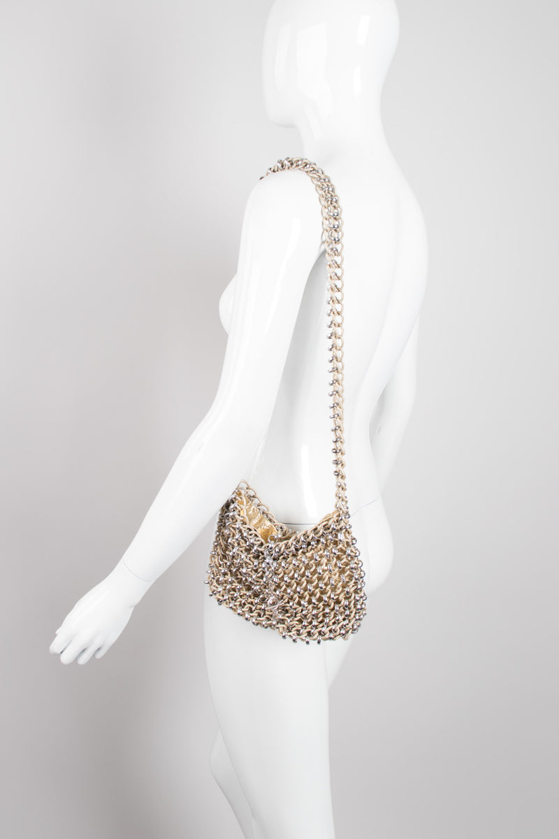 Lewis Vintage Champagne Mixed Metal Chain Link Bag – Recess