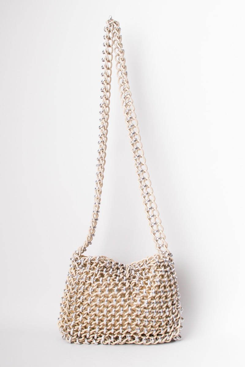 Lewis Vintage Champagne Mixed Metal Chain Link Bag – Recess